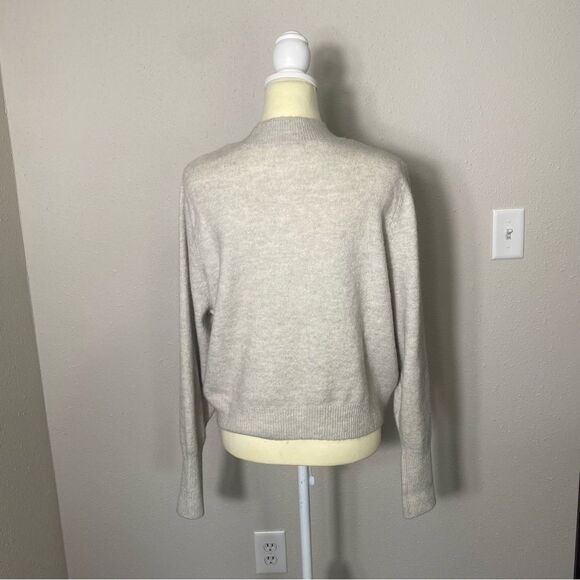 H&M Gray Wool Blend Pearl Button Super Soft Cardigan Sweater Women's Size XL - Picture 13 of 16